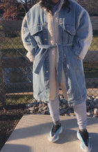 Load image into Gallery viewer, Denim &amp; Teddy Coat