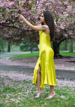 Load image into Gallery viewer, Lemon Lime Silk Dress